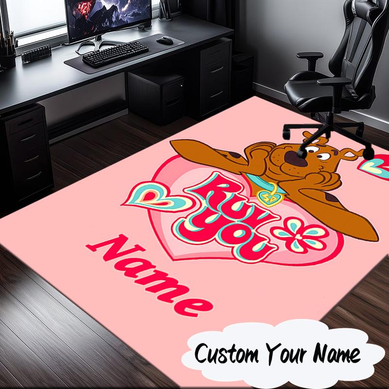 Custom Name Rug Scooby dog Carpet Game rug Area Rug Suitable for Kitchens, Homes, Offices, Living Rooms,Home Decor,Birthday Gift