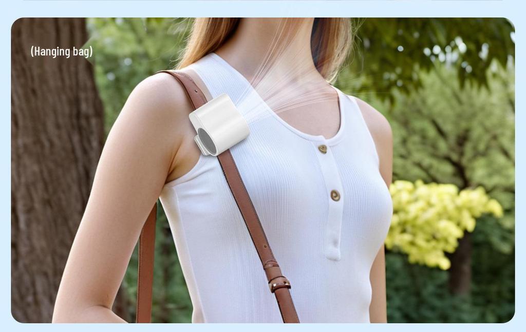 Rechargeable Waist Clip Fan: Portable Outdoor High-Speed Fan with Digital Display for Camping and Neck Use
