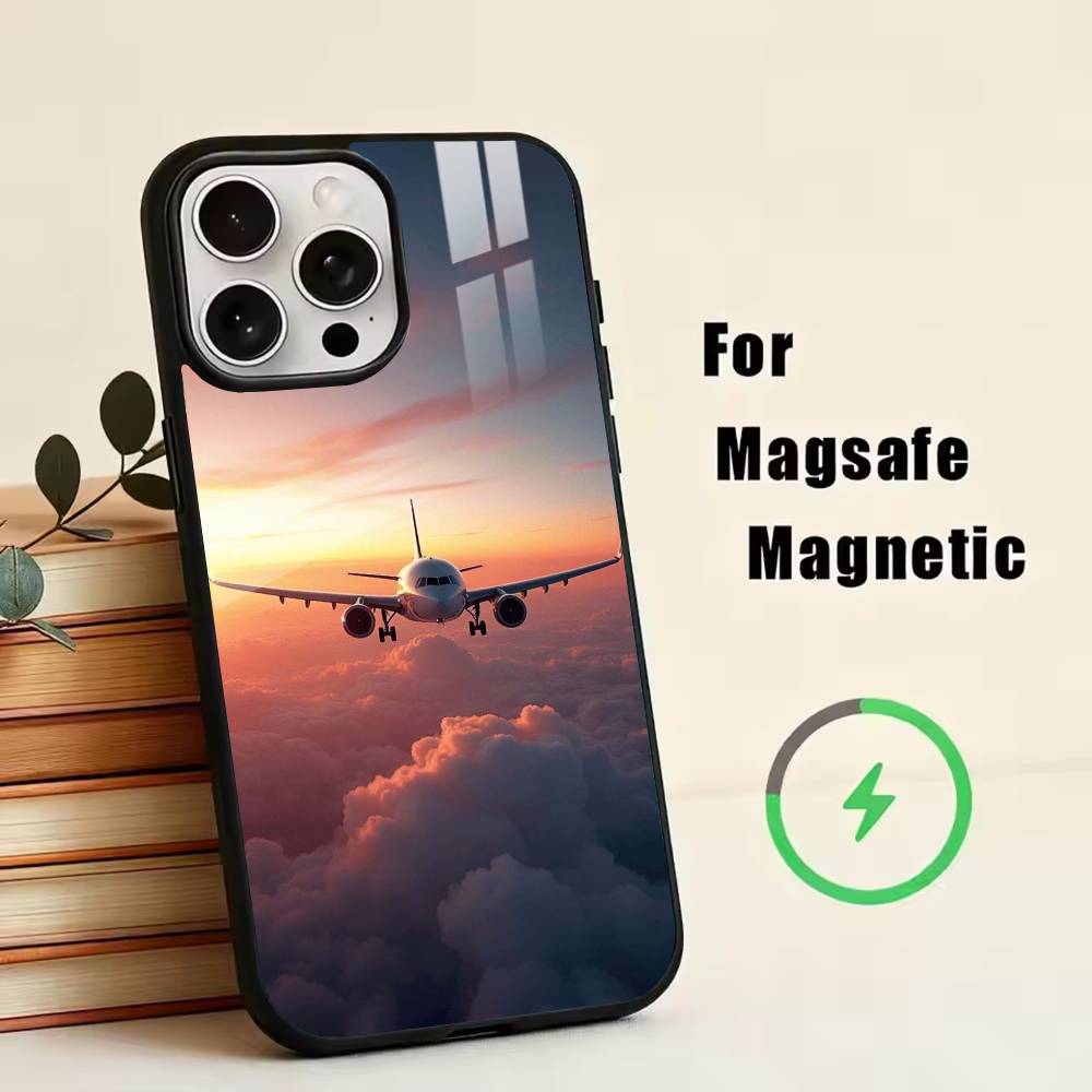 a-Airplane p-Plane  Phone Case For iPhone17,16,15,14,13,12,11 Plus,Pro Magnetic with Magsafe Wireless Charging