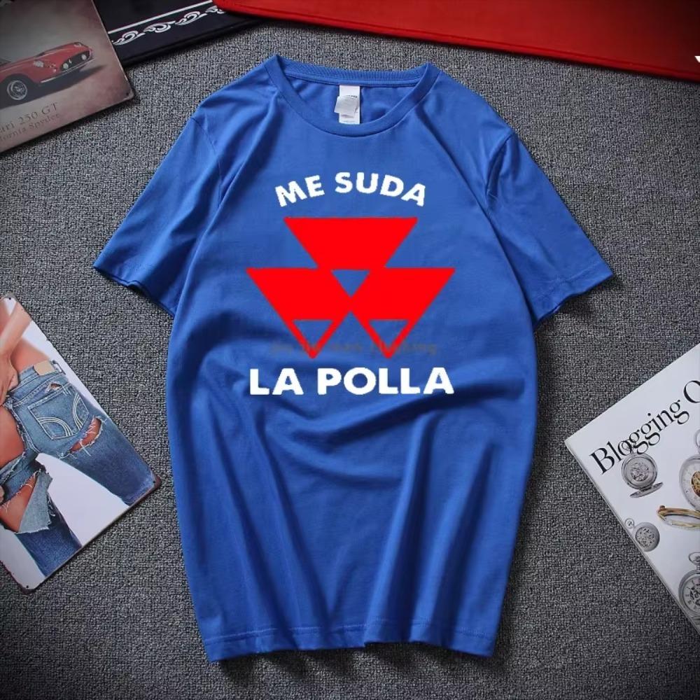 

ME SUDE LA POLLA Футболка с забавным принтом для мужчин, хлопковая, повседневная, с короткими рукавами, летняя, мужская, дышащая, базовая футболка, креативные подарочные футболки, топ XXXXXL синий