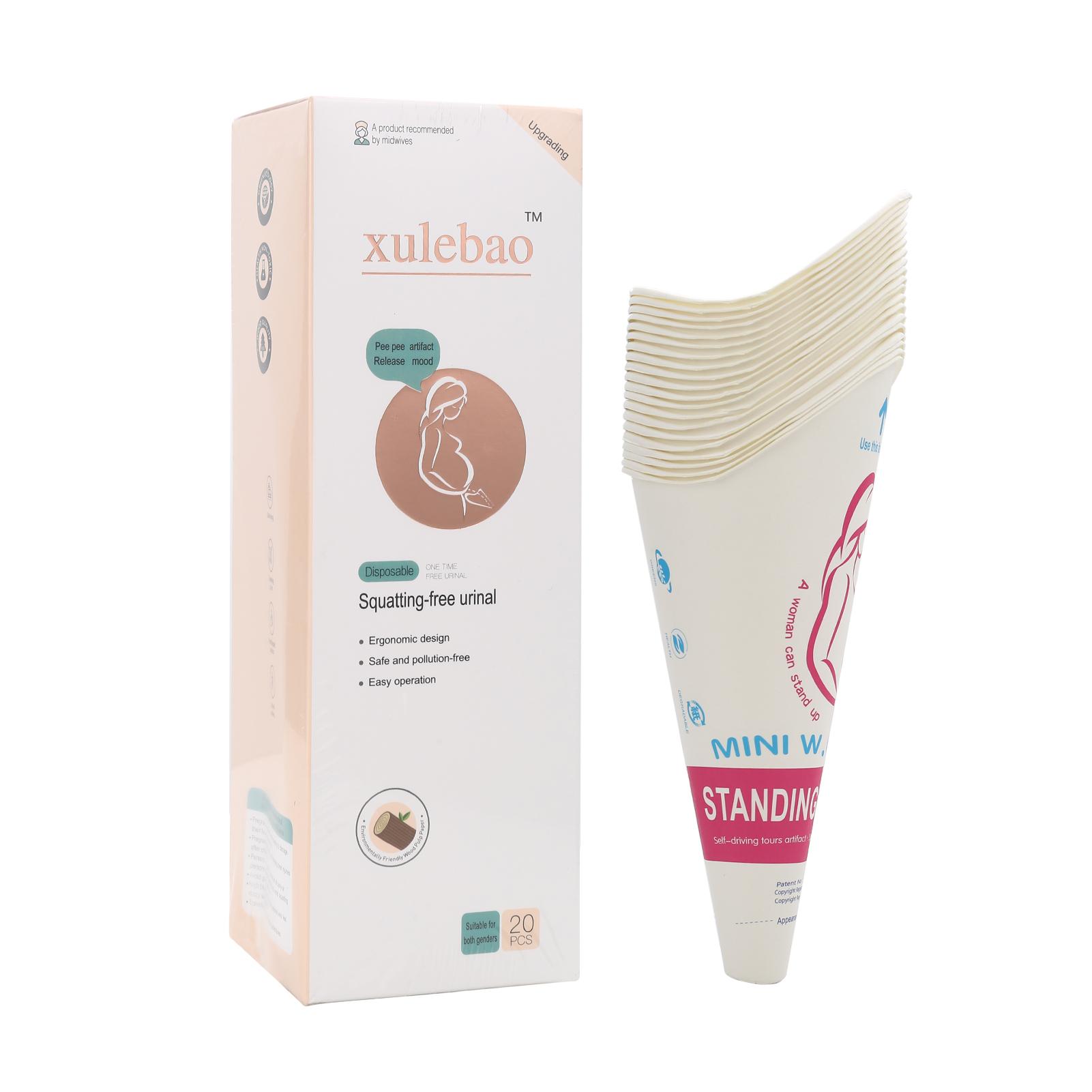 

20 шт. Одноразовый женский писсуар-подставка для питья, бумажная воронка, для путешествий на открытом воздухе, кемпинга, портативный туалет для женщин