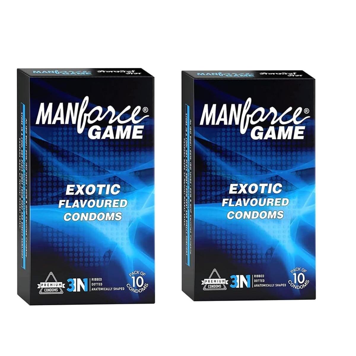РџСЂРµР·РµСЂРІР°С‚РёРІС‹ Manforce GAME 3-РІ-1 СЃ СЂРµР±СЂРёСЃС‚С‹Рј, С‚РѕС‡РµС‡РЅС‹Рј, РєРѕРЅС‚СѓСЂРЅС‹Рј Рё СЌРєР·РѕС‚РёС‡РµСЃРєРёРј РІРєСѓСЃРѕРј - 10 С€С‚., 2 СѓРїР°РєРѕРІРєРё