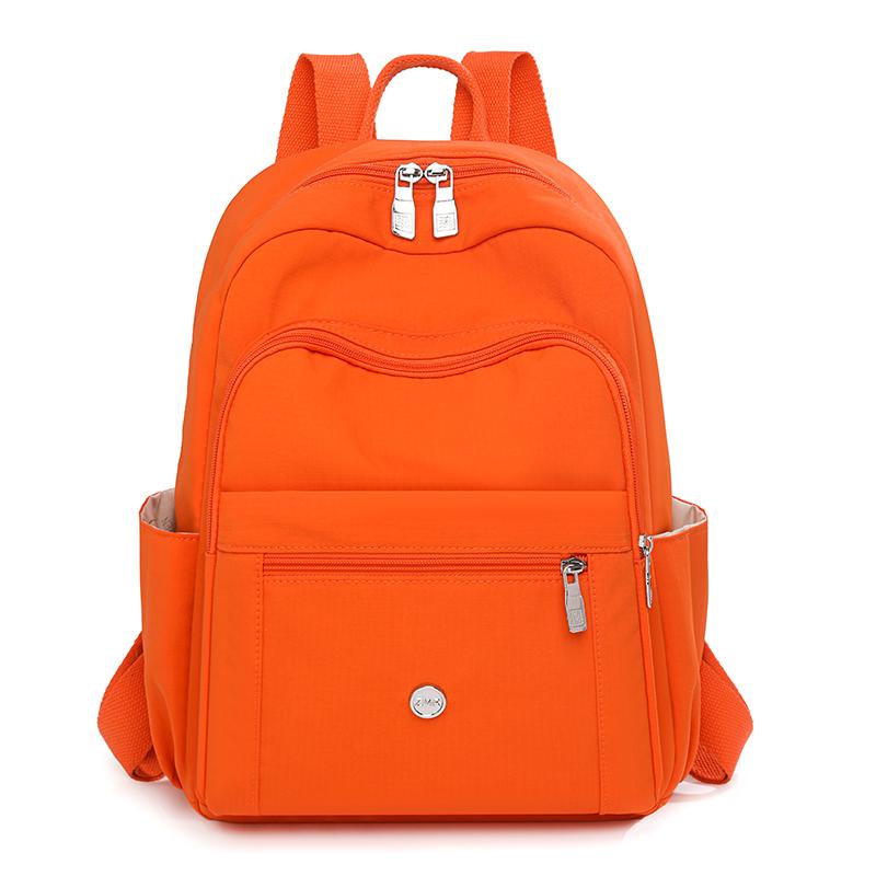 Nylonový dámský batoh Jednobarevný batoh Studentská školní taška