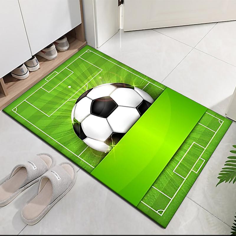 Fußball bedruckter Teppich, für Bürostuhl Wohnzimmer Schlafzimmer Küchenraum Dekoration Geschenke.