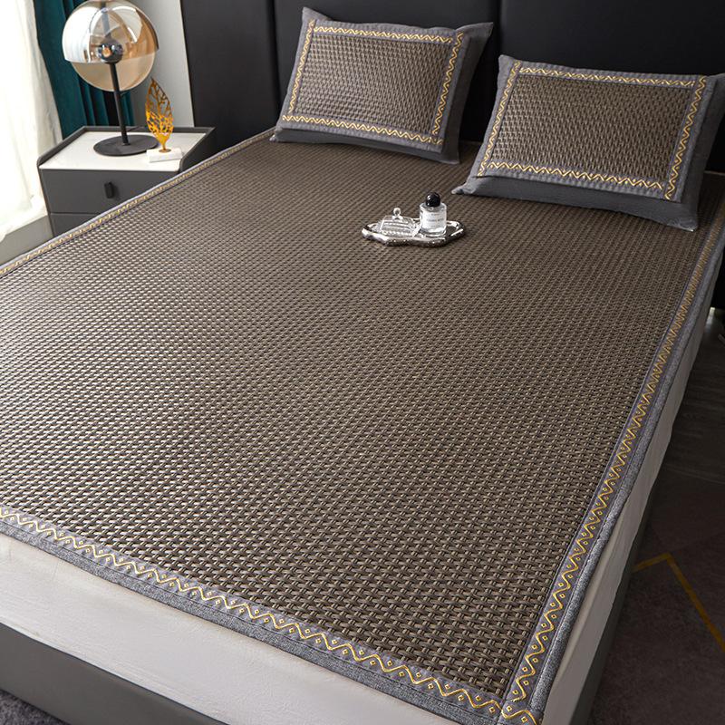 Detachable Bed Skirt Summer Bed Mat For Home Baby Safe Ice Rattan Mat Cool Summer Bedding Grass Mat Mother And Baby Level Ideal For Hot Weather