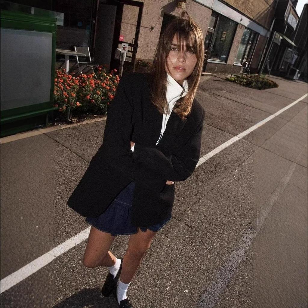 2024 Autumn Retro Street-Style Women’s Loose Suit Jacket - European & American Fashion