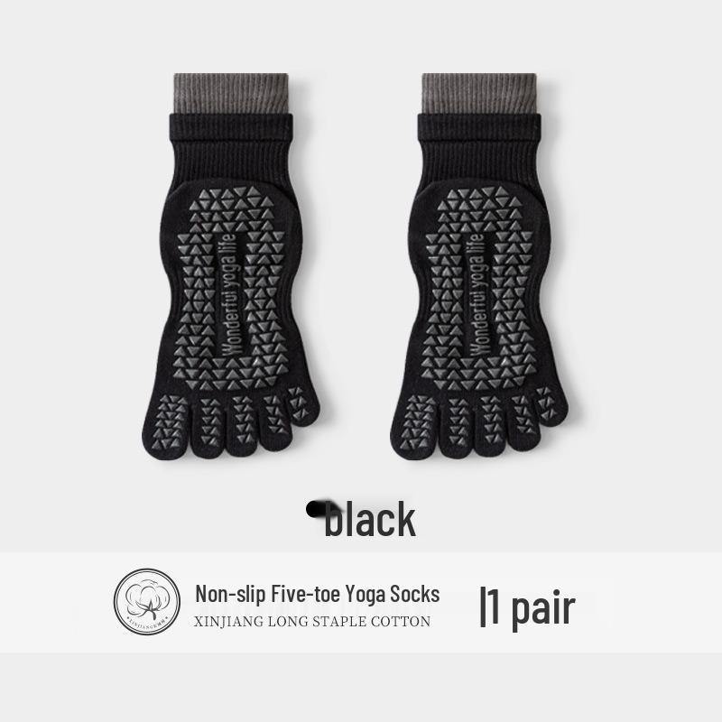Women's Non-Slip Five-Toe Yoga & Pilates Socks - Professional Cotton Split-Toe Design