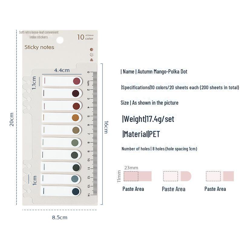 Morandi Farbe Haftnotiz - Kleine beschreibbare Indexaufkleber für frische Klassifizierung