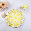 Cute Lemon Fruit Themed Wedding Party Disposable Paper Cup Plate Napkin Tableware Set