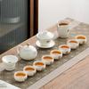 Mutton-fat Jade Porcelain Kung Fu Tea Set