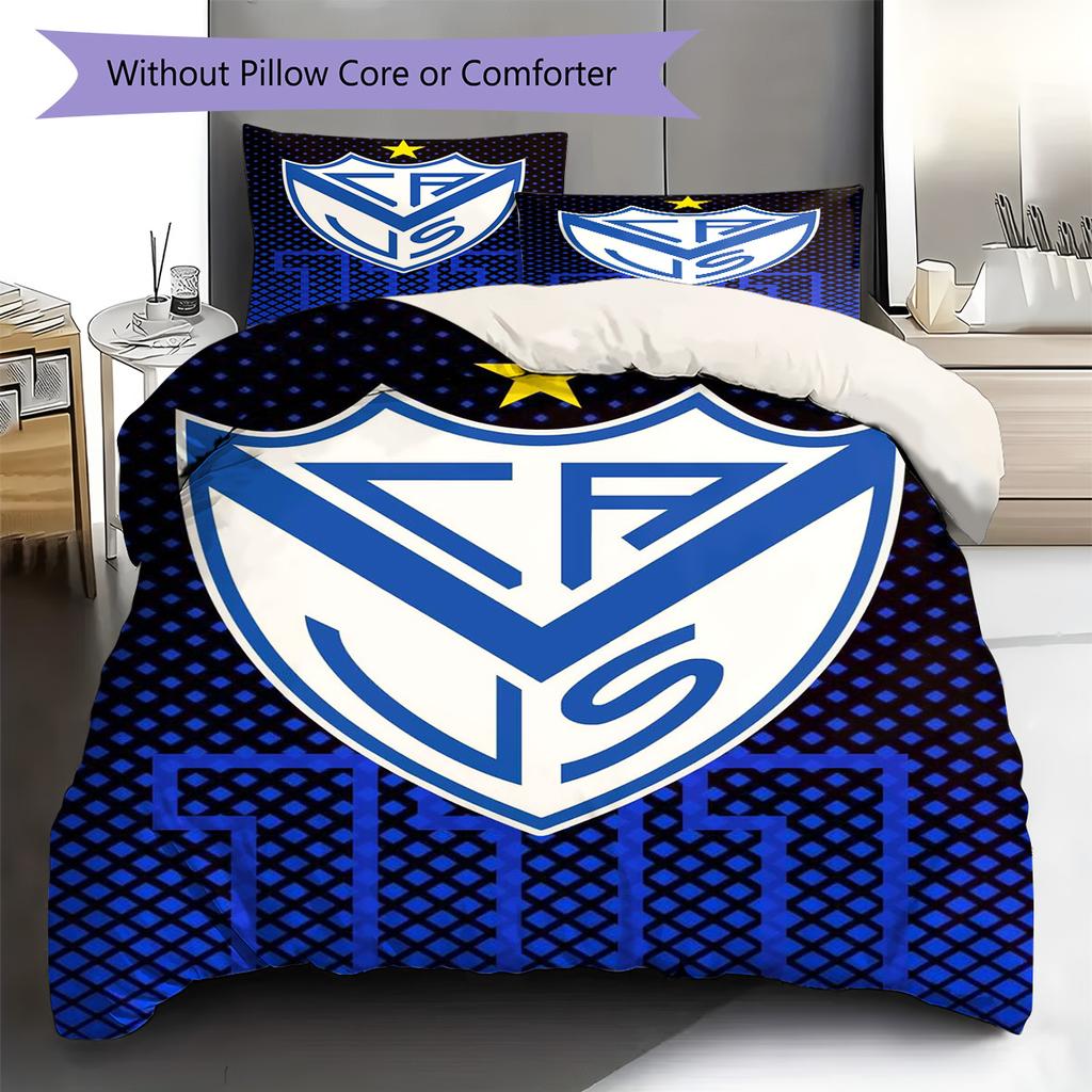 Velez Sarsfield Pattern Bedding Set Quilt Cover Pillowcase Home Decor Gift (1 * duvet cover + 2 * pillowcase, without core)