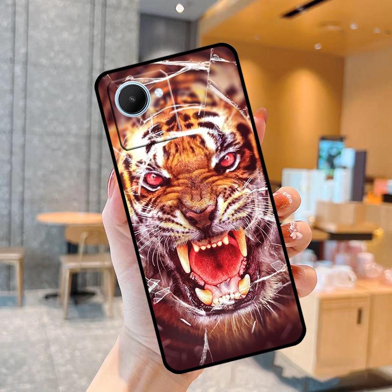 

Чехол с изображением свирепого тигра для Realme C55 C33 C31 C35 C30 C11 C15 C25s C21Y GT Neo 5 3T 2T 8 9 10 11 Pro Plus Realme 10 4G