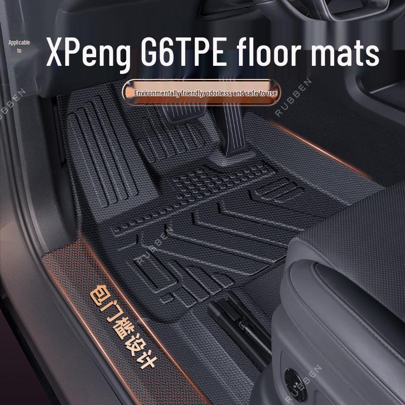 Xiaopeng G6 2024-2025 Custom TPE Door Sill & Full Coverage Double Layer Floor Mats TPE Single Layer Mat