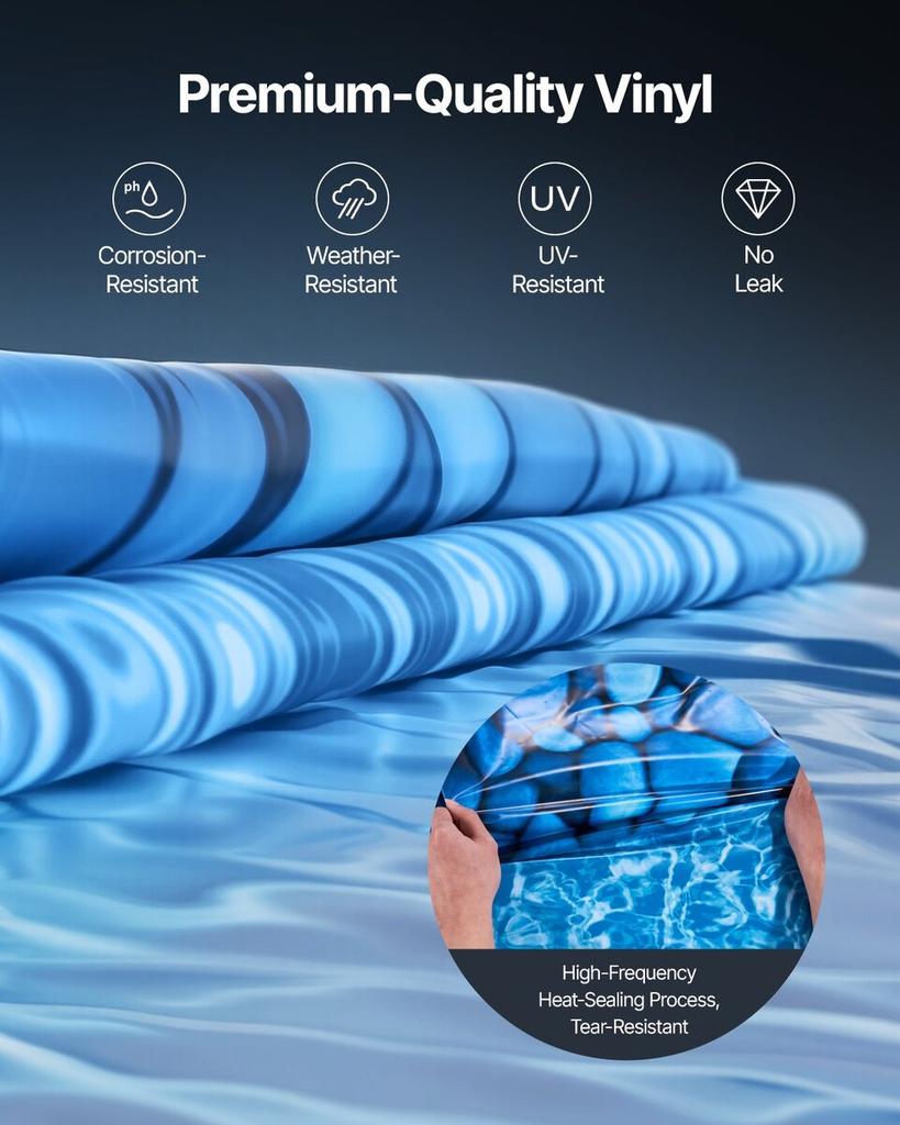 Round Pool Liner 24ft Overlap Style Pool Liner 54in Wall Height