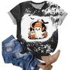 Halloween Shirts for Women Cute Shirt Fall Tshirt Gradient Graphic Tees Casual Short Sleeve Tops