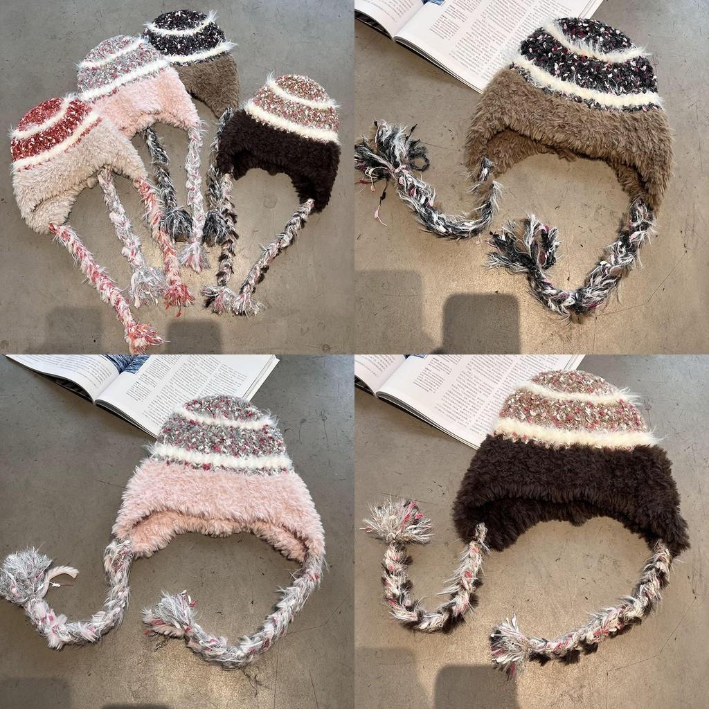 Winter Knit Warm Cap Padded Lining Women Cold Weather Trendy Hat Breathable