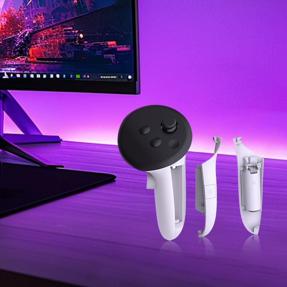 Uppladdningsbara handtag för kontroller Höger Vänster Laddningshandtag Skyddstillbehör för Meta Quest 3S/3 Tillbehör
