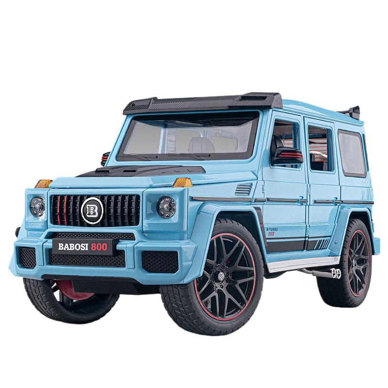 Large 1/18 Sacle Benz G800 Off Road SUV Alloy Metal Diecast Model Car Sound & Light Collectibles Ornaments Birthday Gift Friend