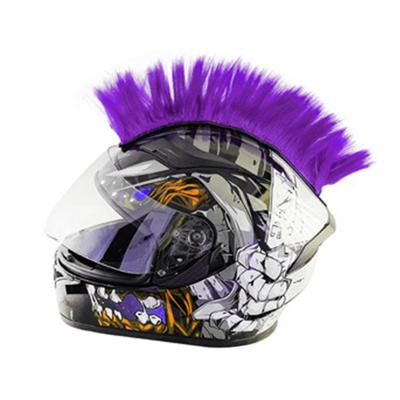 Motorcycle Helmet Decoration DIY Personality Mohawk Wig Hair Multicolor Off Road Helmet Headwear Motociclista  Accessories