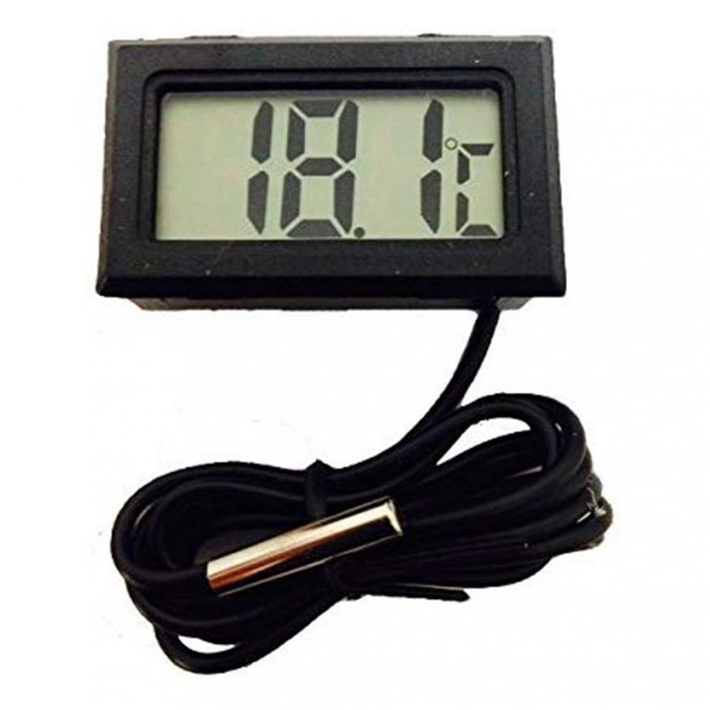 Mini LCD Digital Thermometer with Waterproof Probe Indoor Outdoor Convenient Temperature Sensor for Refrigerator Fridge Aquarium