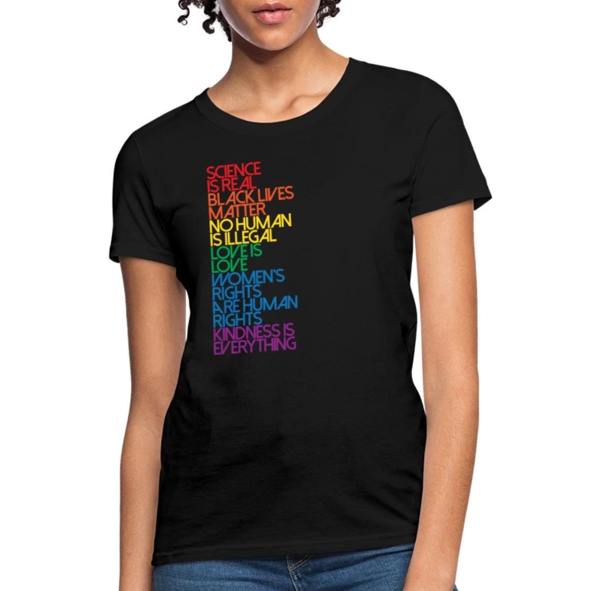 Black Lives Matter | Love is Love | Human Rights Women s T-Shirt XS