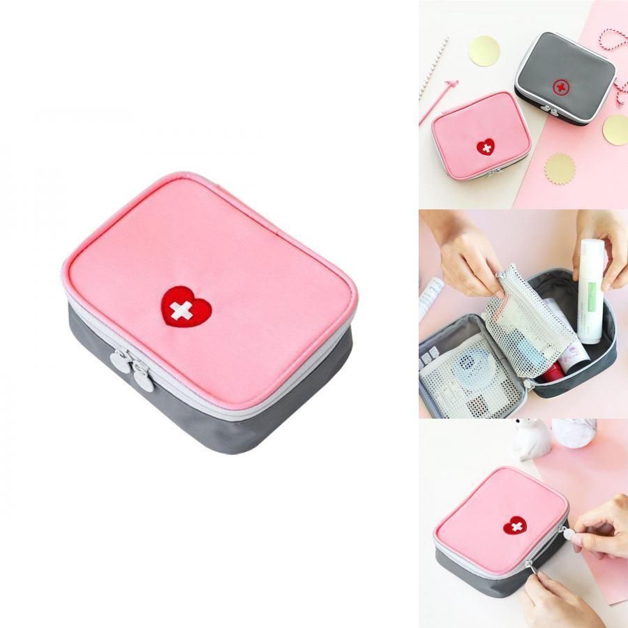 Mini Square Multi Functional Portable Pill Storage Bag For Medications And Cosmetics
