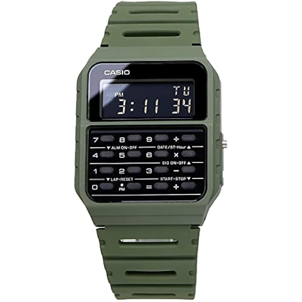 [Casio] Wristwatch with calculator function Caliculator watch CA-53WF-3B Green with genuine box O...