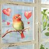 Cute Parrot Heart Window Sticker Glass Window Home Decoration Self-Adhesive Removable