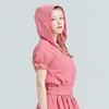 A Wave Women'S Check Crop Hoodie Red