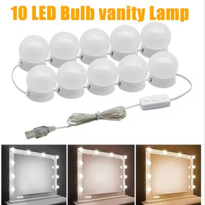 Spiegelglühbirnen, Eitelkeitslichter, USB, 5 V, Badezimmer-Frisiertischbeleuchtung, dimmbares LED-Eitelkeitslicht für Schminkspiegel, LED-Licht