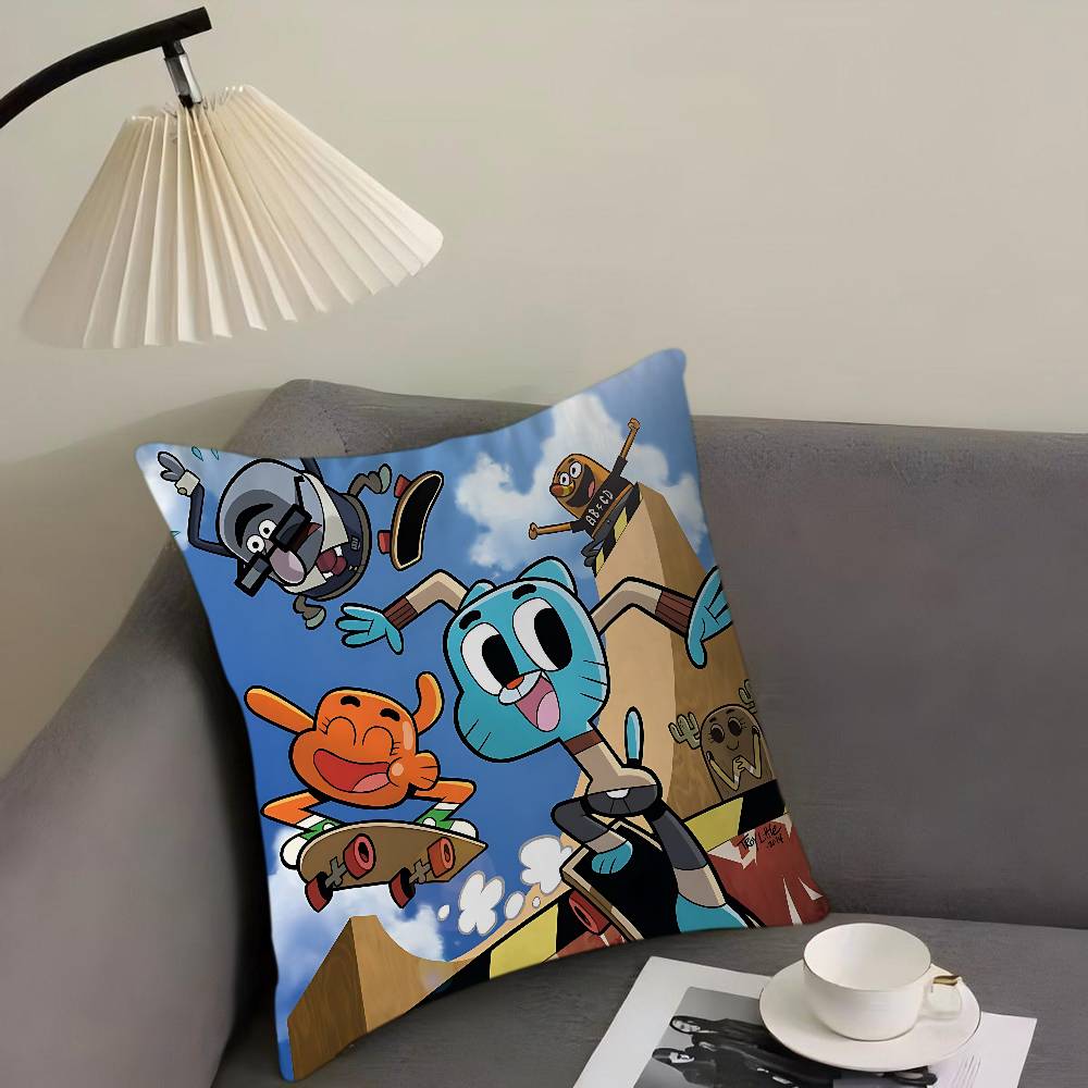 The Amazing World Of Gumball Personalized Pillow Dust Cover Bedroom Kids Party Decoration Pillowcase Birthday Children Gift