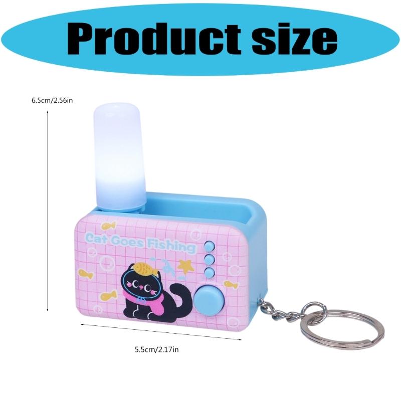 Interactive LED Keyring For Evening Key Finding And Finger Exercise Shatterproof Plastic Construction Keychain