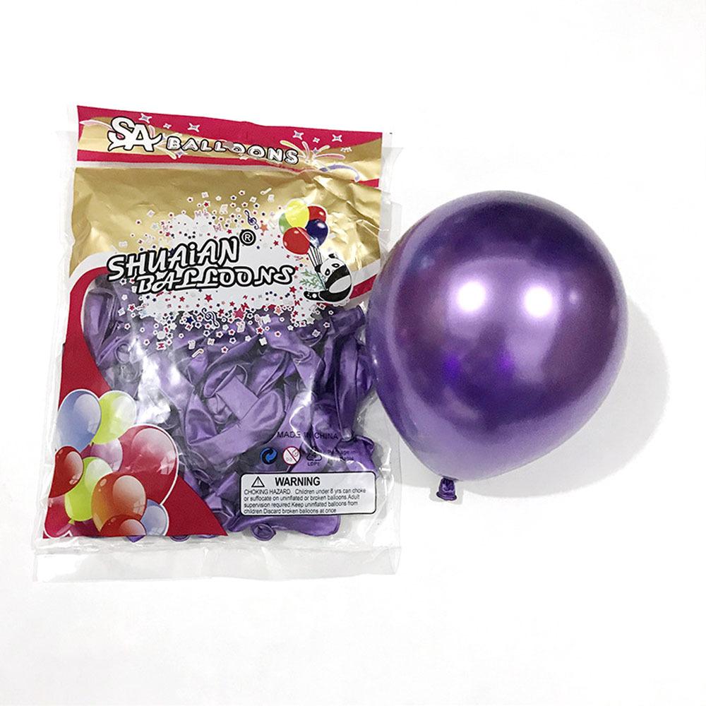 Balloon Set 5 Inch Metal Chrome Latex Balloon Angry Wedding Party Decoration