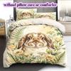 Watercolor Animal Painting Pattern Bedding,Quilt Set Quilt Cover Pillowcase Home Birthday Gift (1*duvet Cover+2*pillowcase,without Core)