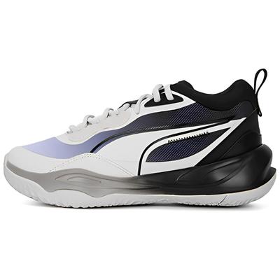 Playmaker Fade Synthetic Leather Comfortable Sports Low-Top Lifestyle Shoes Unisex Sneaker Black White 389328-02
