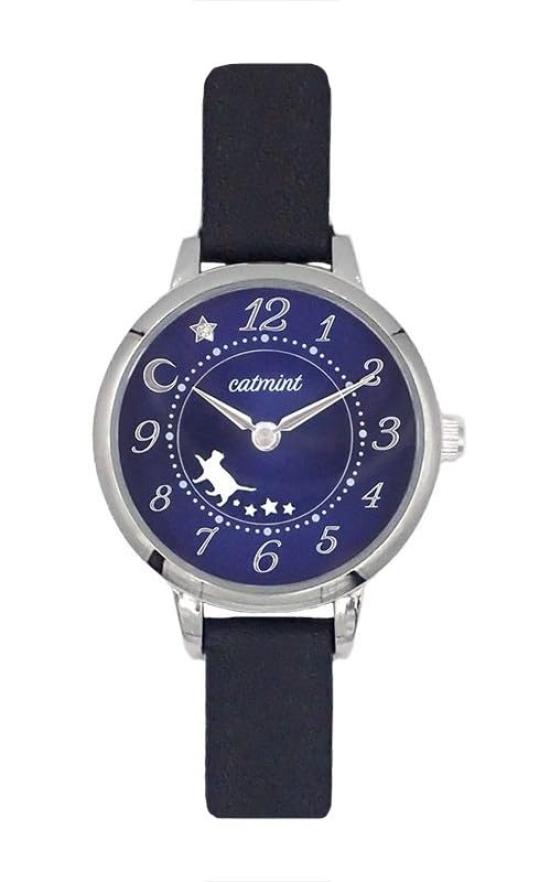 [Follow] catmint Night Sky Cat Rolling Watch N03325A-1 BK Women s Black