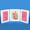 Baby Hand&Foot Print Hands Feet Mold Maker Bebe Baby Photo Frame With Cover Fingerprint Mud Set Baby Growth Memorial Gift