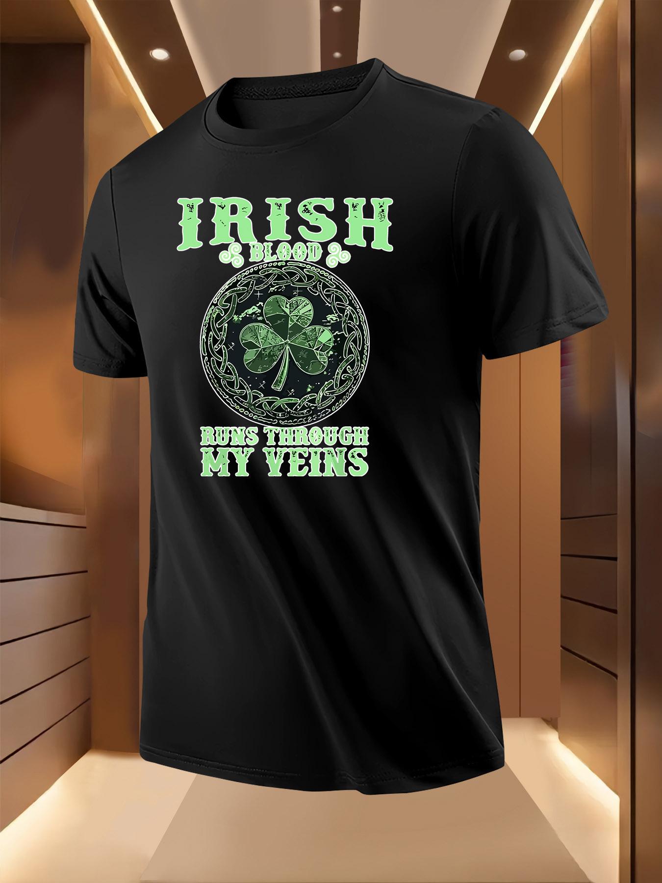 Irish Heritage Tshirt - Light Grey Tee with Irish Runs T... XL