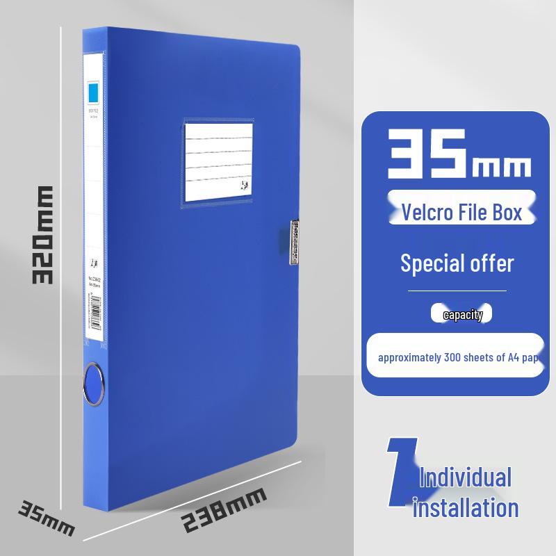 A4 Cadre Plastic Document Storage Box - Large Capacity, Thickened for Office Supplies