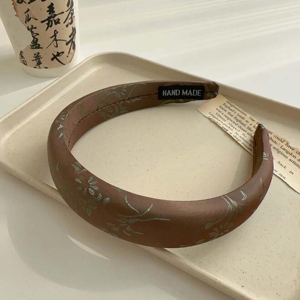 PROLY New Fashion Headwear For Women Warm Sponge Headband Solid Color Floral Hairband For Girls Summer Hair Accessories