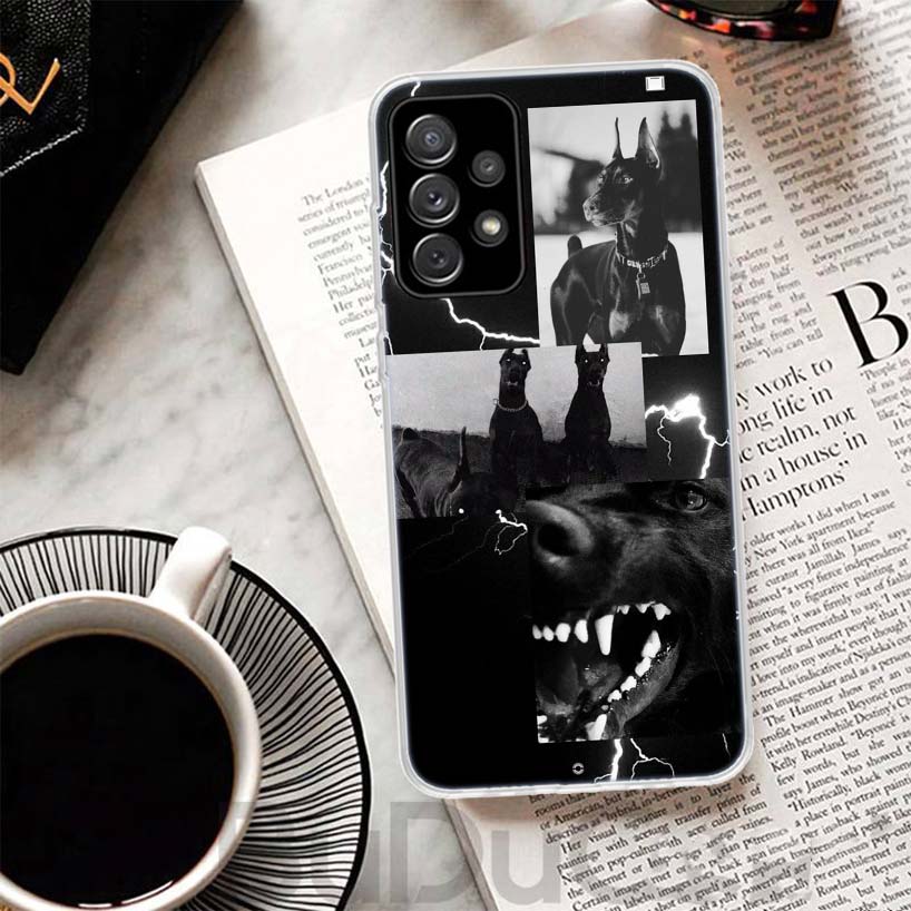 Black Dachshund Doberman Cover For Samsung Galaxy A51 A50 A71 A70 Phone Case A21S A31 A41 A10 A20E A30 A40 A01 A11 A6 A7 A8 A9 C