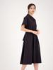 ACUD Collar Neck Half Sleeve Dress_Black