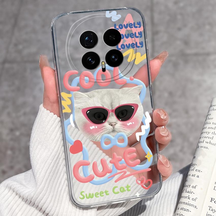 Für Huawei Honor Magic8 7 6 5 Pro Nova 12 Ultra 12i Handyhülle Schönes Blumenmuster Transparentes Silikon Vollschutzhülle Für Huawei Gehäuse