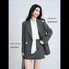 Women's Autumn Professional Grey Suit Set