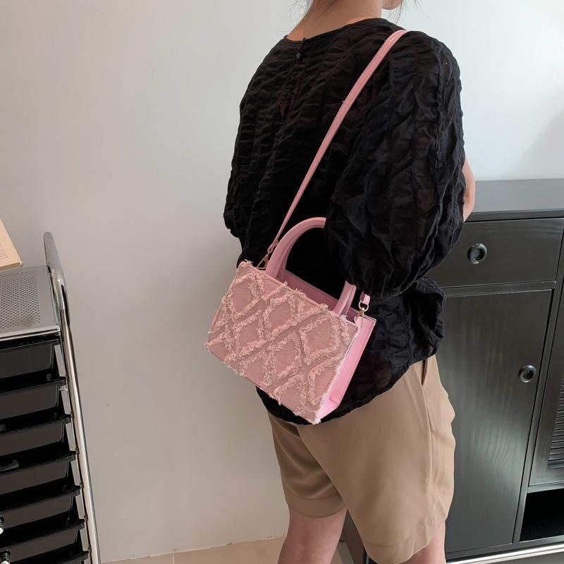Summer New Fashion Simple Small Square Bag Retro Handbag Casual Crossbody Bag Popular Bag for Women