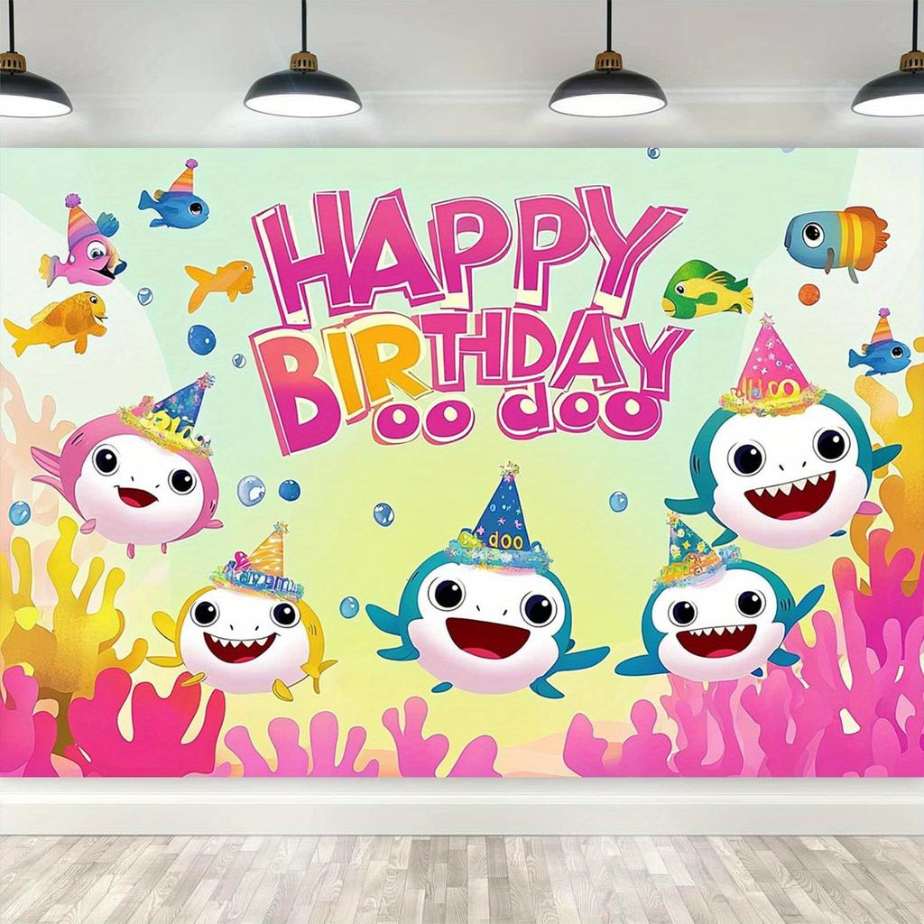 A Cartoon Underwater World Fish Themed Photography Background Suitable for Birthdays Holidays and Parties