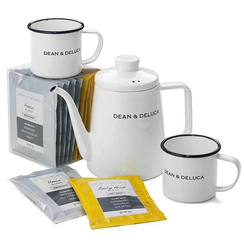 DEAN DELUCA Enamel & Kettle, White, 1.0L