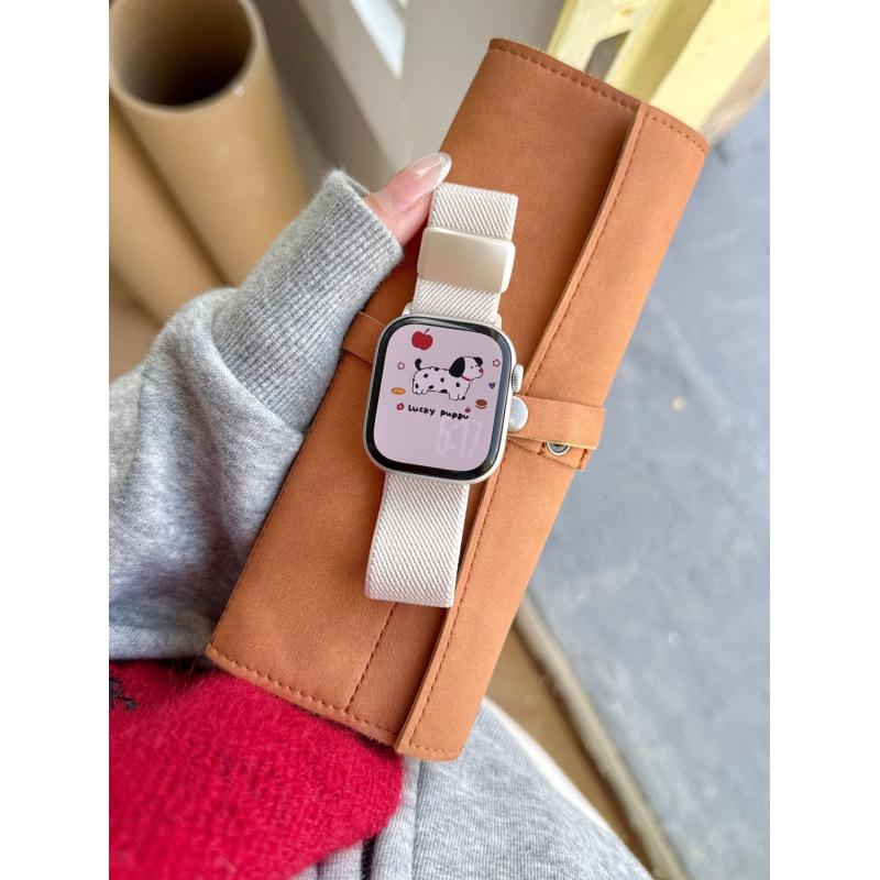 Compatible Nylon & Metal Magnetic Buckle Band for Apple Watch Series 11 & iWatch 10th Gen 9876E