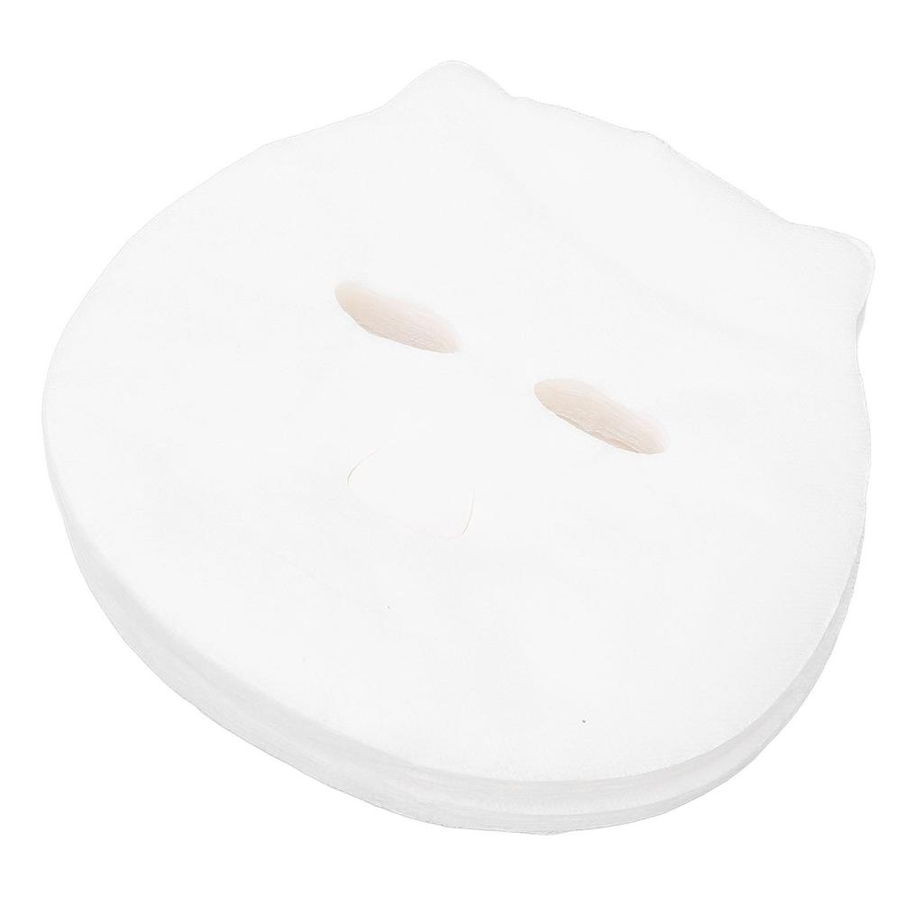 100 Pcs Kids Pre Cut Face Paper Sheets Disposable Wet Compress Cotton Ghost Face Facial Paper Sheet for Baby 15.5 X 14cm