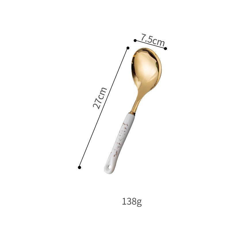 

JIN NIANG ZI Посуда из нержавеющей стали с керамическими ручками, лопаточками и половниками.